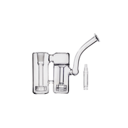 Tinymight 2 Doppelkammer-Matrix-Perc-Glas-Bubbler-Wasserpfeife-Bong mit WPA-Kit