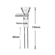 2PCS 2/2.5/3/3.5/4/5/6 Zoll 14mm männlich Glas Downstem mit Bowl Adapter Wasserpfeife Bong Zubehör