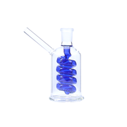 4 Zoll 14 mm Ölbrenner-Wasserpfeife aus Glas mit spiralförmigem Perkolator-Kopf