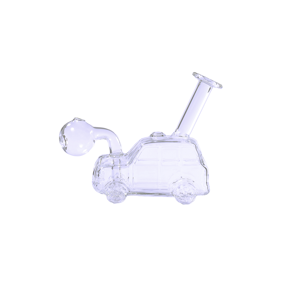 4,5-Zoll-Wasserpfeife aus Glas in Autoform mit Ölbrenner und Bubbler
