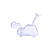 4,5-Zoll-Wasserpfeife aus Glas in Autoform mit Ölbrenner und Bubbler