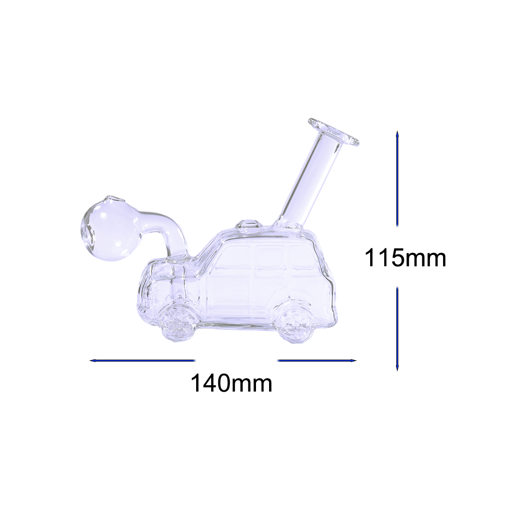 4,5-Zoll-Wasserpfeife aus Glas in Autoform mit Ölbrenner und Bubbler