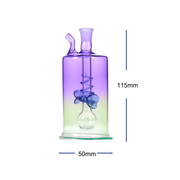 10 mm Innengewinde, farbig, 4,5 Zoll, flaschenförmiger Blumenball, Perc, Ölbrenner, Glas-Wasserpfeife