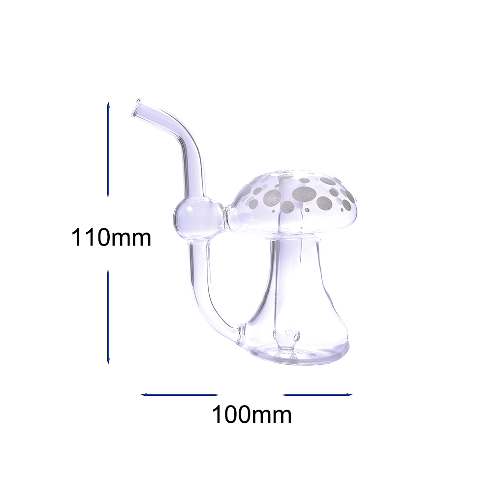 4,5-Zoll-Wasserpfeife in Pilzform mit 10-mm-Glasbrenner und Kopf