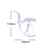 4,5-Zoll-Wasserpfeife in Pilzform mit 10-mm-Glasbrenner und Kopf