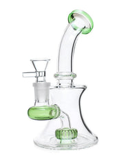 6,5-Zoll-Duschkopf mit gebogenem Hals, Perkolator, Wasserpfeife, Glasbong, Dab-Banger-Set