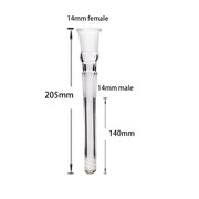 2PCS 2/2.5/3/3.5/4/4.5/5/5.5 Zoll 14mm auf 14mm Diffused Downstem Glasbong Adapter Zubehör