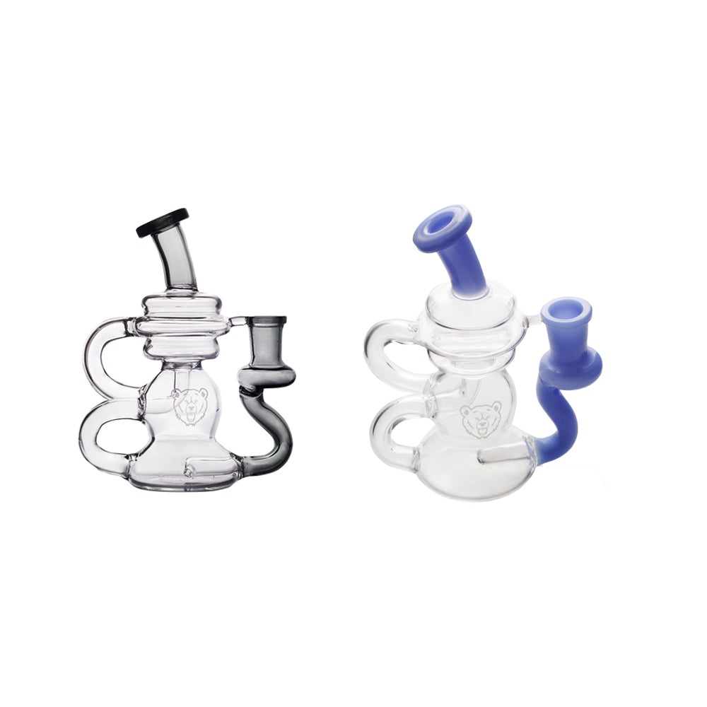 5,5“ 14mm Mini Wasserbong Pfeife Bär Recycler Dab Rig mit Schale