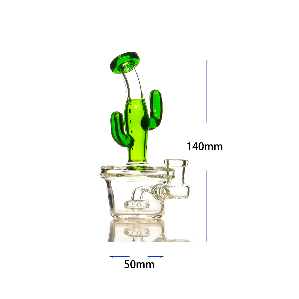 5,5-Zoll-Duschkopf-Perkolator-Kaktus-Wasserpfeife-Glasbong