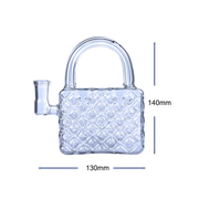 14 mm farbige modische  taschenförmige Wasserpfeife aus Glas mit Kopf