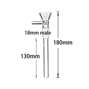 2/2.5/3/3.5/4/5/6 Zoll 18mm Male Glas Downstem mit Bowl Adapter Wasserpfeife Bong Zubehör