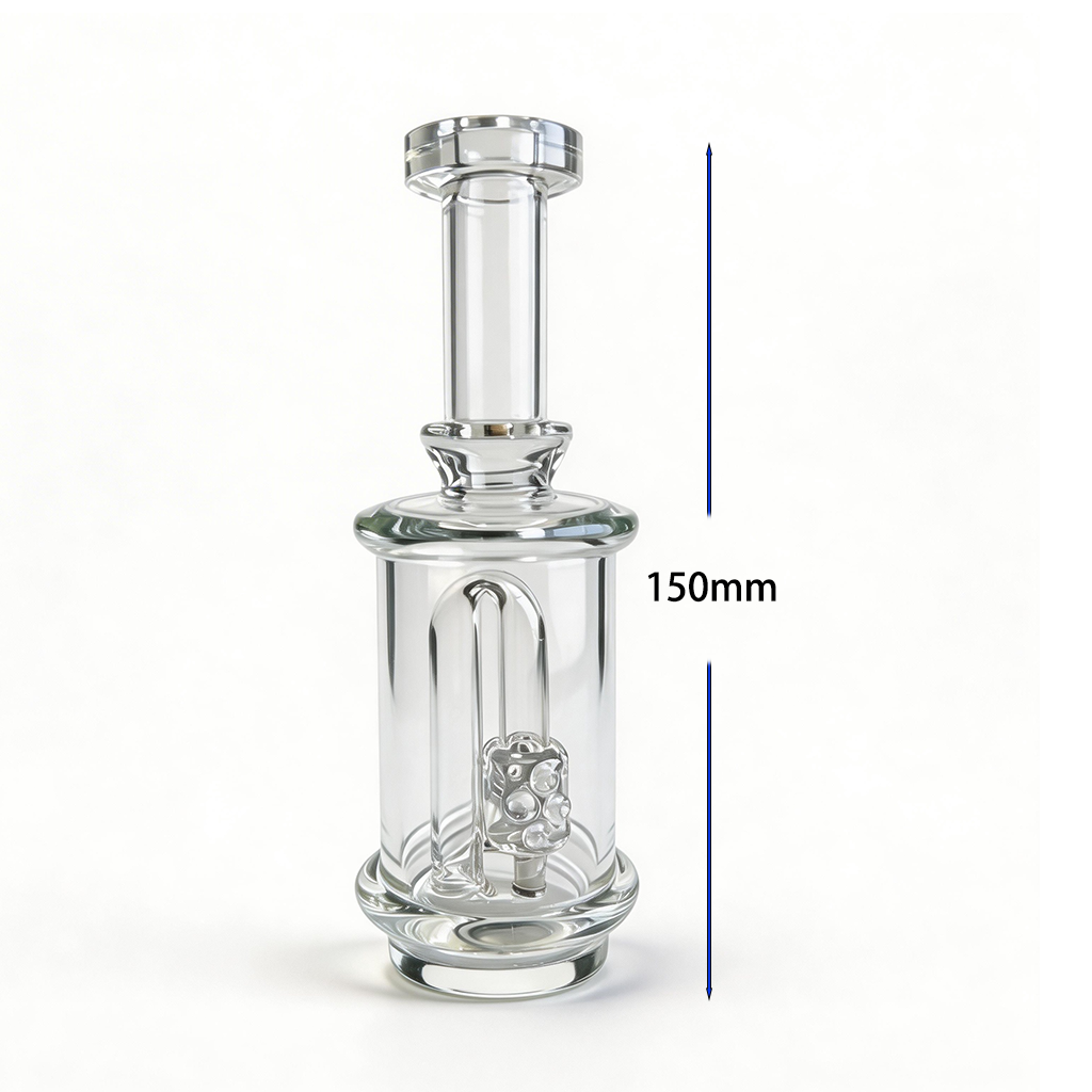 6-Zoll-Glas-Recycler-Bong mit Bubbler für Puffco Peak Pro