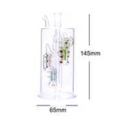 6-Zoll-Wasserpfeife (Bong) mit 10-mm-Ölbrenner, Glas-Bubbler und Schlauch
