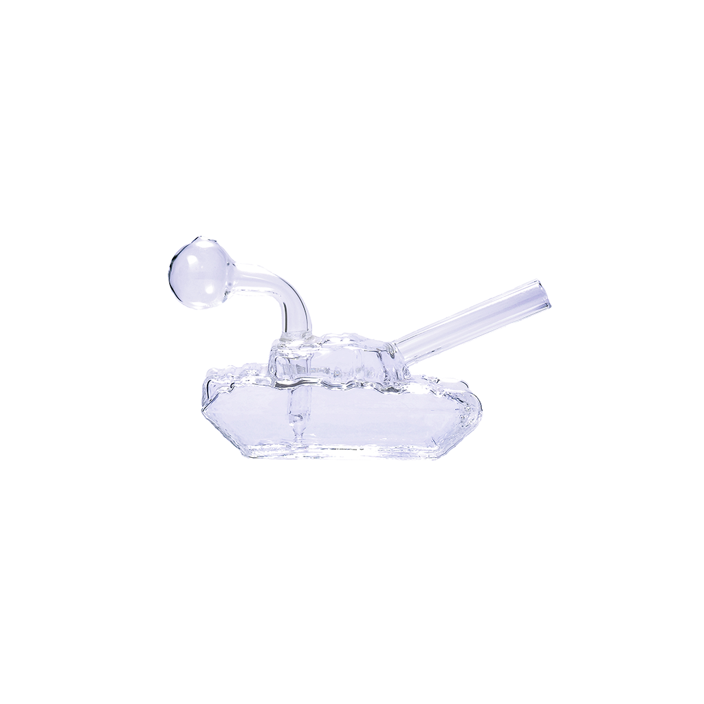 6-Zoll-Wasserpfeife mit Glasbehälter und Bubbler-Form als Ölbrenner