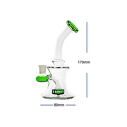 6,5-Zoll-Duschkopf mit gebogenem Hals, Perkolator, Wasserpfeife, Glasbong, Dab-Banger-Set