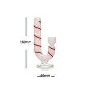 6,5-Zoll-Glaspfeife in Zuckerstangenform