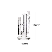 6 in 1 Dimpled Cactus Kühlung Peitsche Glas trockene Pfeife ohne Wasser
