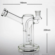 8,5 Zoll 18mm Diffusion Pumpe Wasserpfeife Recycler Bong Bubbler mit eingebautem Wulst