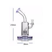 8 Zoll 14 mm gebogene Matrix-Perkolator-Wasserpfeife Glasbong mit Sockel