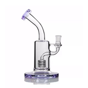 8 Zoll 14 mm gebogene Matrix-Perkolator-Wasserpfeife Glasbong mit Sockel