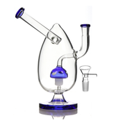 8 Zoll XL gefleckte eiförmige 14 mm Wasserpfeife Glas Pilz-Perc-Bong