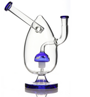 8 Zoll XL gefleckte eiförmige 14 mm Wasserpfeife Glas Pilz-Perc-Bong