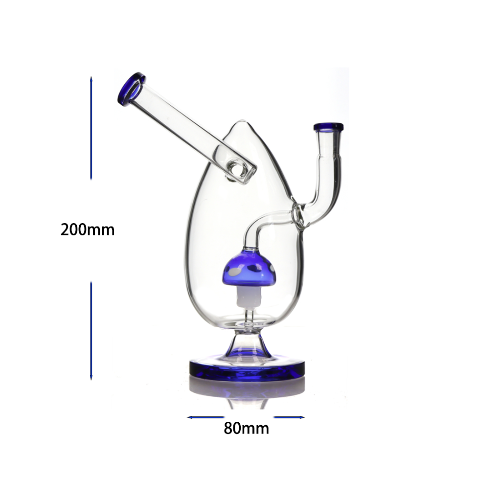 8 Zoll XL gefleckte eiförmige 14 mm Wasserpfeife Glas Pilz-Perc-Bong