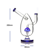 8 Zoll XL gefleckte eiförmige 14 mm Wasserpfeife Glas Pilz-Perc-Bong