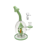9-Zoll-Glasbong mit 14-mm-Anschluss und „Green Mushroom“-Perkolator