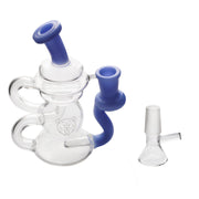 5,5“ 14mm Mini Wasserbong Pfeife Bär Recycler Dab Rig mit Schale