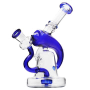 7,48“ 14mm gebogener Hals Duschkopf Perc Glas Wasserpfeife Bong Dab Rig