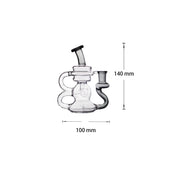 5,5“ 14mm Mini Wasserbong Pfeife Bär Recycler Dab Rig mit Schale