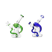 7,48“ 14mm gebogener Hals Duschkopf Perc Glas Wasserpfeife Bong Dab Rig