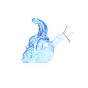 Farbige tragbare Cobra-Ölbrenner-Wasserpfeife mit Bubbler aus Glas in Totenkopfform