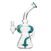 9,45“ 14mm weibliche Glas Wasserpfeife Recycler Bong Dab Rig mit Perc Arms Bowl