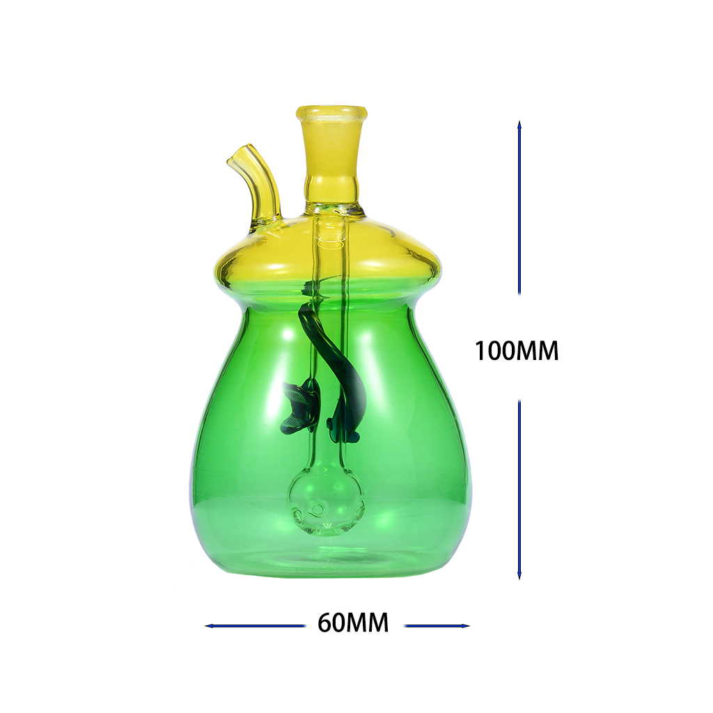 Farbiges 4-Zoll-Glasrohr-Set mit fettem Kürbis-Bubbler-förmigem Ölbrenner
