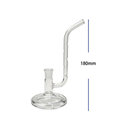 Glasrohr mit Noppen, Version 14 mm, 18 mm, weiblicher Anschluss, Sherlock-Standfuß