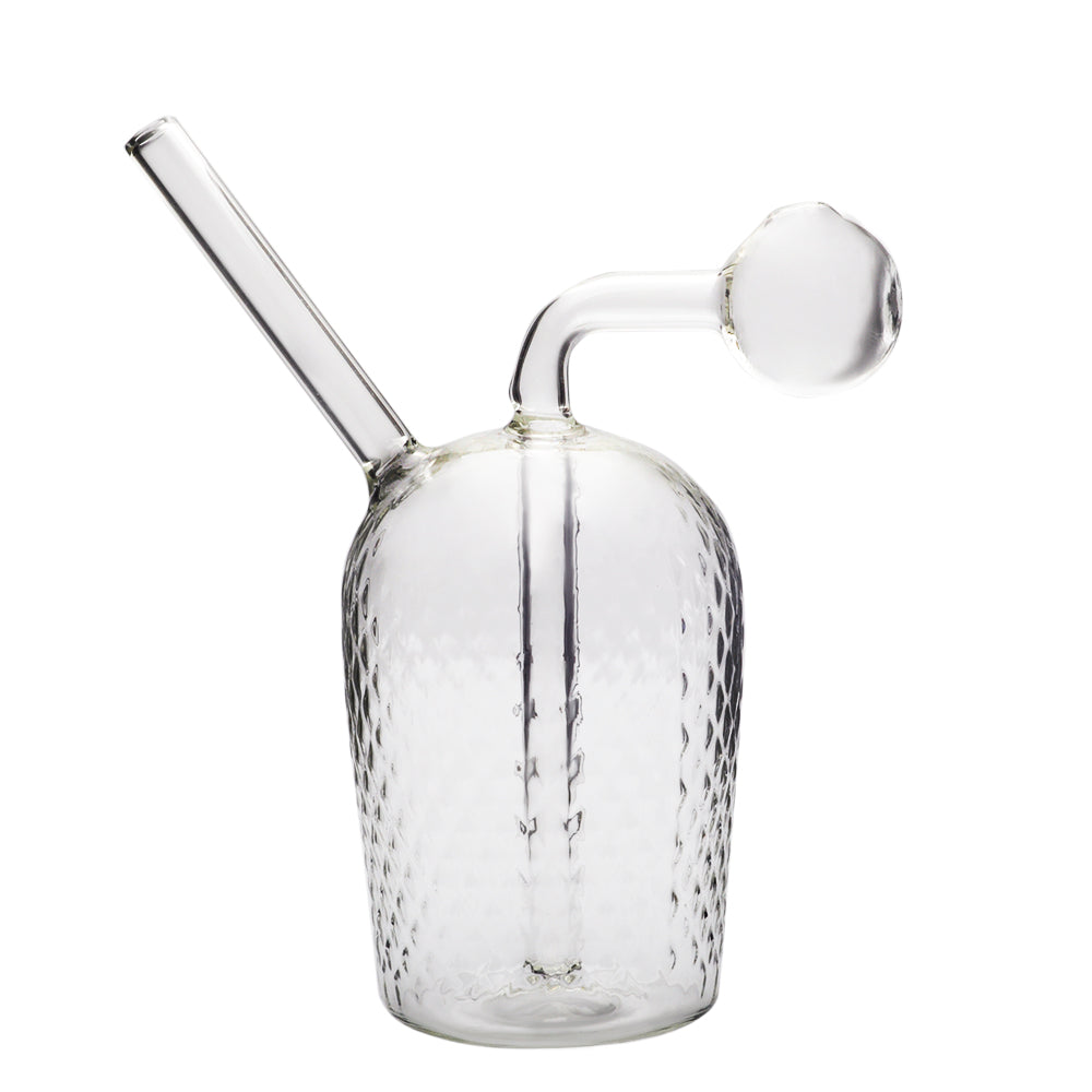 Glas-Ölbrenner Pfeife Bubbler Wasserpfeife Bong mit großer Kammer mit festen Bowl Mundstück