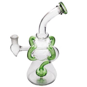 9,45“ 14mm weibliche Glas Wasserpfeife Recycler Bong Dab Rig mit Perc Arms Bowl