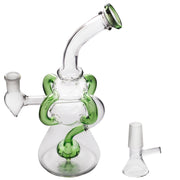 9,45“ 14mm weibliche Glas Wasserpfeife Recycler Bong Dab Rig mit Perc Arms Bowl