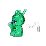 4,5-Zoll-Wasserpfeife in Hasenform mit Glas-Bubbler, Pfeife, Bong-Kopf und Dab-Kit