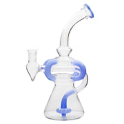 9,45“ 14mm weibliche Glas Wasserpfeife Recycler Bong Dab Rig mit Perc Arms Bowl