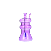Lila, mehrschichtiger Kürbis-Ölbrenner mit Wasserpfeife und Glas-Bubbler-Perkolator