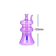 Lila, mehrschichtiger Kürbis-Ölbrenner mit Wasserpfeife und Glas-Bubbler-Perkolator