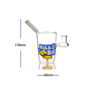 Milch und Kekse Cup Flasche Wasserpfeife Glas Bong Bubbler