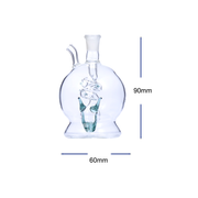 Mini-Kugel-Bong in Kugelform, 10 mm, Glas-Ölbrenner, Wasserpfeife, Perkolator