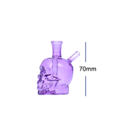 Mini-Ölbrenner in Totenkopfform aus Glas, Wasserpfeife, Bong