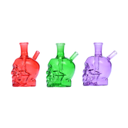 Mini-Ölbrenner in Totenkopfform aus Glas, Wasserpfeife, Bong