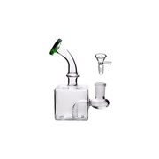 14mm Mini Glas Wasserpfeife Glas Bong Duschkopf mit quadratischer Form