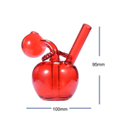 Niedlicher Ölbrenner in Apfelform aus Glas mit Wasserpfeife